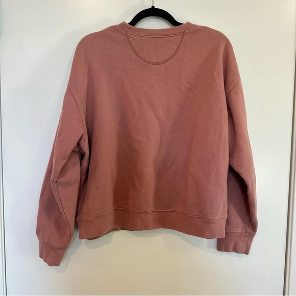 Girlfriend Collective classic pullover Mauve 50/50 Crewneck Sweatshirt size XL - Picture 3 of 6